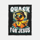 Retro Rubber Duck Christian Rubber Ducky Quacks Fo Fleecedecke (Vorderseite)