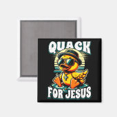 Retro Rubber Duck Christian Rubber Ducky Quacks Fo Magnet (Vorderseite/Rückseite)
