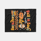Retro Rückgang in Liebe mit Lernen Autumn Pumpkin Fleecedecke (Vorderseite (Horizontal))