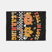 Retro Rückgang in Liebe mit Lernen Autumn Pumpkin Fleecedecke (Vorderseite (Horizontal))