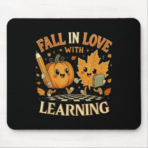 Retro Rückgang in Liebe mit Lernen Autumn Pumpkin  Mousepad
