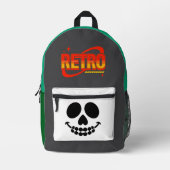 Retro-Rucksack. Bedruckter Rucksack (Vorderseite)