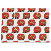 Retro Rudolph Große Geschenktüte (Vorderseite)