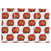 Retro Rudolph Große Geschenktüte (Rückseite)