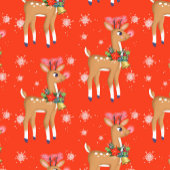 Retro Rudolph Reindeer Red Geschenkpapier