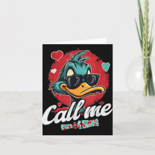 Retro Ruf Mich Valentinstag Entenjagd Liebhaber Fr Karte