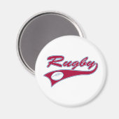 Retro Rugby Magnet (Vorderseite/Rückseite)