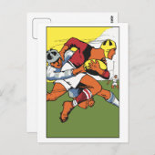 Retro Rugby-Meisterschaft Postkarte (Vorne/Hinten)