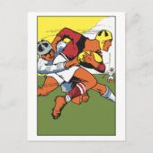 Retro Rugby-Meisterschaft Postkarte (Vorderseite)