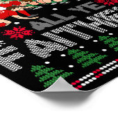 Retro Rugby O Scrum All Ye Faithful Ugly Merry Chr Poster (Ecke)