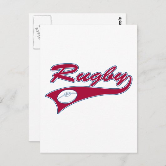Retro Rugby Postkarte (Vorne/Hinten)