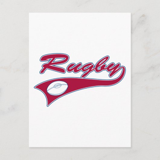 Retro Rugby Postkarte (Vorderseite)