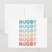 Retro Rugby Vintages Geschenk Postkarte (Vorne/Hinten)