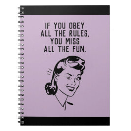 Retro Rule Breaker Spiral Foto Notebook Notizblock