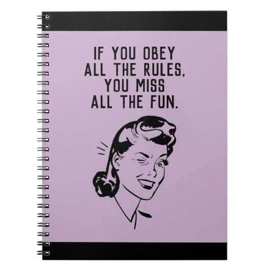 Retro Rule Breaker Spiral Foto Notebook Notizblock (Vorderseite)