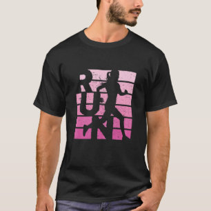 Retro RUN Läufer Jogger Marathon Vintage für Mädch T-Shirt
