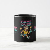 Retro Runner "Game Over" Pixel Art Design Tasse (Zentrum)