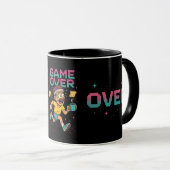 Retro Runner "Game Over" Pixel Art Design Tasse (VorderseiteRechts)
