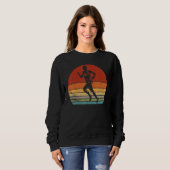 Retro Runner Vintag Runner Silhouette läuft 60 Sweatshirt (Vorne ganz)