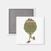 Retro Running Artichoke Magnet (Vorderseite/Rückseite)