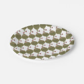 Retro Running Artichoke Pappteller (Schrägansicht)