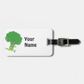 Retro Running Broccoli Gepäckanhänger (Vorderseite horizontal)