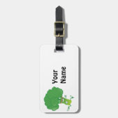 Retro Running Broccoli Gepäckanhänger (Vorderseite vertikal)