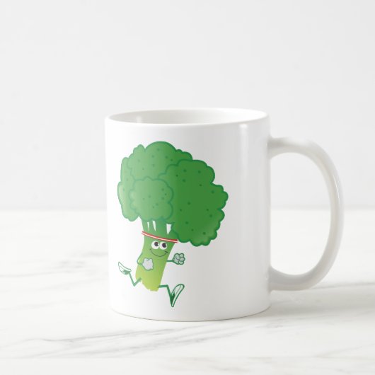 Retro Running Broccoli Kaffeetasse (Rechts)