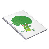 Retro Running Broccoli Notizblock (Rechte Seite)