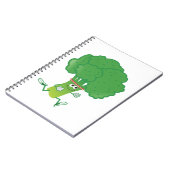 Retro Running Broccoli Notizblock (Linke Seite)