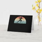 Retro Running Sunset Vintag Runner Sunrise Karte (Gelbe Blume)