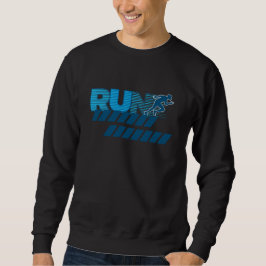 Retro Running Typography Sprinter Silhouette Sweatshirt