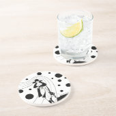 Retro Runway Model, Vintag Art Deco Mode Getränkeuntersetzer (Seite)