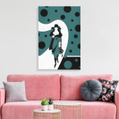 Retro Runway Model, Vintag Art Deco Mode Leinwanddruck (Insitu (Wohnzimmer))