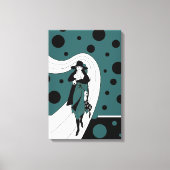 Retro Runway Model, Vintag Art Deco Mode Leinwanddruck (Vorderseite)