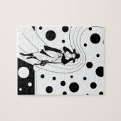 Retro Runway Model, Vintag Art Deco Mode Puzzle (Horizontal)