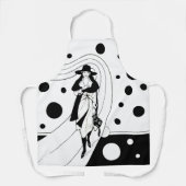 Retro Runway Model, Vintag Art Deco Mode Schürze (Vorderseite)