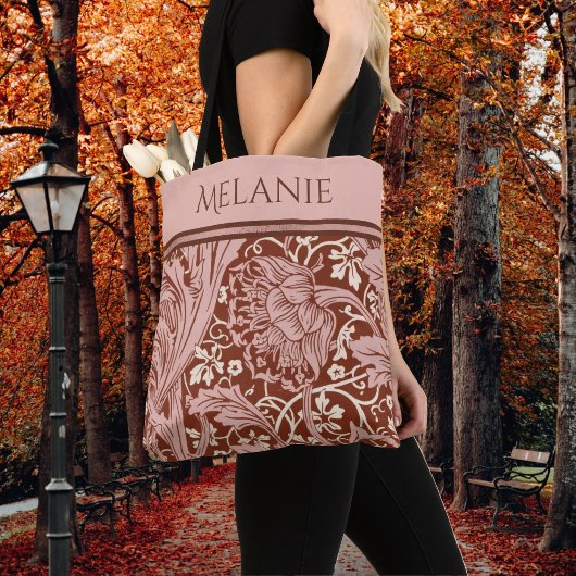 Retro Rust floral Art Nouveau May Morris Arcadia Tasche