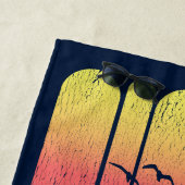 Retro Rustic Aloha Palm Beach House Urlaub Strandtuch (Beispiel)