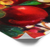 Retro Rustic Fresh Summer Tropical Fruit Vegetable Poster (Ecke)