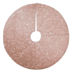 Retro Rustic Rose Glitzer Weihnachtsbaumrock Fleece Weihnachtsbaumdecke