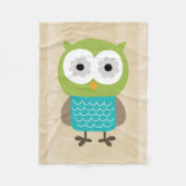Retro rustikale kundenspezifische Eule Fleecedecke (Vorderseite)