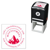 Retro Rustikale Rücksendeadresse Permastempel (Beispiel)