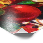 Retro Rustikale Sommer Tropisches Obst Gemüse Fotodruck (Ecke)