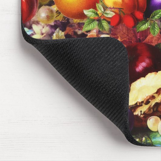 Retro Rustikale Sommer Tropisches Obst Gemüse Mousepad (Ecke)