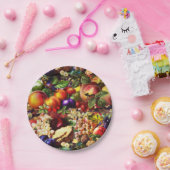 Retro Rustikale Sommer Tropisches Obst Gemüse Pappteller (Party)