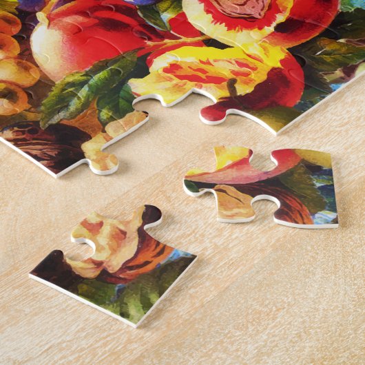 Retro Rustikale Sommer Tropisches Obst Gemüse Puzzle (Seite)