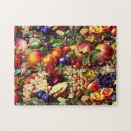 Retro Rustikale Sommer Tropisches Obst Gemüse Puzzle