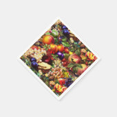 Retro Rustikale Sommer Tropisches Obst Gemüse Serviette (Ecke)