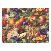 Retro Rustikale Sommer Tropisches Obst Gemüse Tischdecke (Vorderseite (Horizontal))